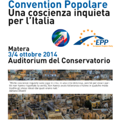Popolari, “Una coscienza inquieta per l’Italia”. Convention nazionale, Matera 3-4 ottobre