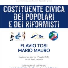 REGIONALI VENETO/Conferenza stampa a Vicenza con Flavio Tosi e Mario Mauro